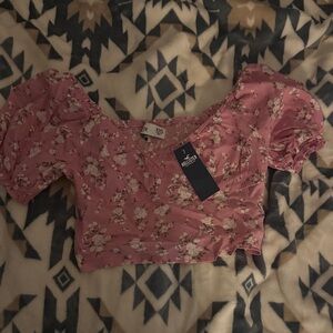 Hollister Pink Floral Blouse